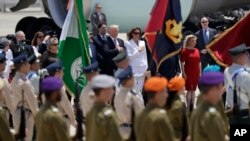 Rais Donald Trump na Mkewe wakiwasili Isreali