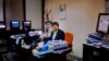 Pakistani journalist Hamid Mir sits in his office in Islamabad, Pakistan. Perhaps the most popular of Pakistan's news anchors, Mir, says both media owners and journalists operate under a cloud of fear, March 14, 2017. 