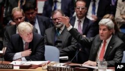 جان کری و بوریس جانسون وزیران خارجه آمریکا و بریتانیا در نشست مجمع عمومی درباره سوریه - ۳۱ شهریور ۱۳۹۵ 