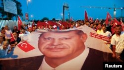 تظاهرات حامیان اردوغان پس از کودتای نافرجام در ترکیه