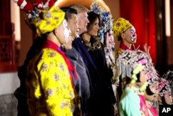 رئیس جمهوری چین مراسم خاصی برای استقبال از پرزیدنت ترامپ و بانوی اول تدارک دیده بود.