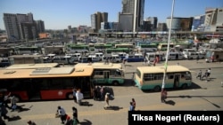 የአውቶቡስ ጣቢያ በአዲስ አበባ፣ ኢትዮጵያ 