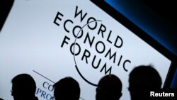 1月23日，在瑞士达沃斯举行的世界经济论坛的一场讨论会