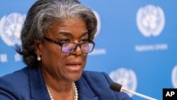 በመንግሥታቱ ድርጅት የዩናይትድ ስቴትስ አምባሳደር ሊንዳ ቶማስ ግሪንፊልድ