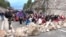 Montenegro, Cetinje, Barricades ahed the religious ceremony of throning od the SOC archbishop