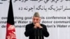 Afghan President Hamid Karzai gestures, as he speaks during a conference about water management in Kabul, Afghanistan, Tuesday, Jan. 29, 2013.