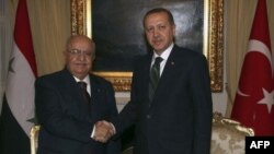 Suriye Başbakanı Naci Otri ve Başbakan Recep Tayyip Erdoğan