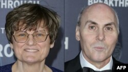 荣获2023年的诺贝尔生理学或医学奖的卡塔琳·考里科（Katalin Kariko）教授（左）和德鲁·韦斯曼（Drew Weissman）教授。