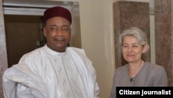 Irina Bokova Babbar Daraktar UNESCO da Shugaban kasar Niger Issoufou Mahammadou