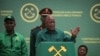 President John Magufuli speaks at the national congress of his ruling Chama cha Mapinduzi party in Dodoma, Tanzania, July 11, 2020. Magufuli is seeking reelection; opposition parties and rights groups want an independent body to oversee October's vote.