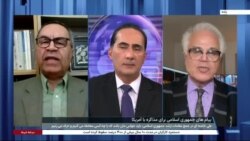 اختلاف‌نظر رضا علیجانی و الهیار کنگرلو درباره نقش آمریکا در مقابله با جمهوری اسلامی و تحریم رژيم