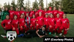 بازیکنان منتخب کمپ تمرینی تیم ملی بانوان افغانستان در امریکا