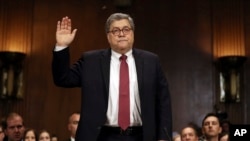 Sekretar za pravosuđe William Barr svjedoči pred senatskim odborom za pravosuđe na Capitol Hillu 1. maja 2019. 