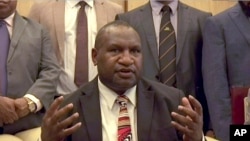 资料照：巴布亚新几内亚今年5月新当选的总理马拉佩