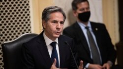 安东尼·布林肯(Antony Blinken)2021年1月19日出席参议院外委会确认听证会，就他被提名为美国国务卿的人事提名接受议员提问。