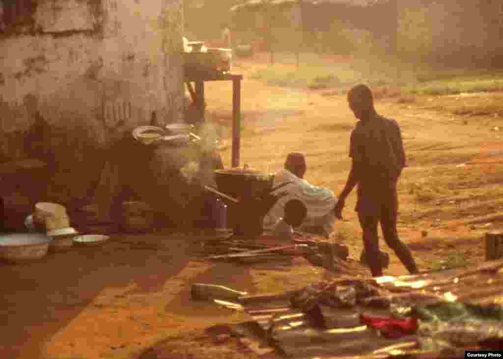 Preparing the day’s first meal (Submitted by George Bergeman)