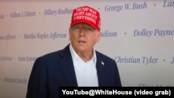 President Trump Visits The People's House Exhibit and Gaggles with the Press, August 22. 2025.