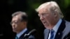 U.S. President Donald Trump (R) and South Korean President Moon Jae-in deliver a joint statement from the Rose Garden of the White House in Washington, June 30, 2017. 