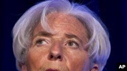 国际货币基金组织总裁拉加德4月3日在华盛顿