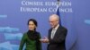 Daw San Suu Kyi and EU Council President Mr. Merman van Rompuy