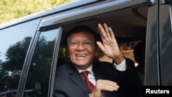 资料照：柬埔寨救国党的创始人之一、柬埔寨反对派最高领袖根索卡（Kem Sokha ）