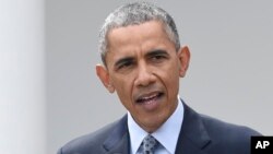 바락 오바마 미국 대통령이 지난 2일 백악관에서 이란 핵 협상에 관한 입장을 밝히고 있다.
