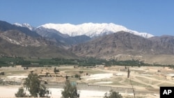 Une vue générale du district d'Achin sur lequel les forces américaines ont largué la méga-bombe, Afghanistan, le 14 avril 2017.