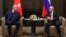Cumhurbaşkanı Recep Tayyip Erdoğan, Rus lider Vladimir Putin ile birlikte