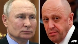 资料照 - 俄罗斯总统普京（图左）和瓦格纳集团雇佣军首领耶夫根尼·普里戈津（Yevgeny Prigozhin）