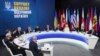 World leaders, most from Europe, attend a press conference after the "Support Ukraine" summit, marking the third anniversary of the Russian invasion, in Kyiv, Ukraine, Feb. 24, 2025. 