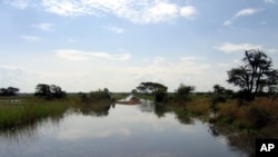FILE - Magoro Town, Katakwi District. Magoro, Uganda, completely cut off from the rest of the district by flood water, Sept. 19, 2007. 