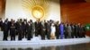 Heads of the African States pose for a group picture in Addis Ababa, Ethiopia, January, 27, 2013, during the African Union Conference. 