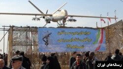 یک نمونه از پهپادهای ایران که شاهد ۱۲۹ نام دارد و ساخت سپاه است. اسکای نیوز می گوید این نمونه هدف قرار گرفته است. 