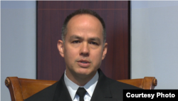 美国导弹防御局副局长希尔少将 (美国之音黎堡拍摄 )