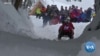 Bavarian Thrill-Seekers Hurl Down Snowy Alps in Horned Sleds