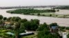 A general view of an flooded area between the White Nile (top) and the Blue Nile in Khartoum August 26, 2013.