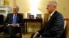 U.S. Senate Majority Leader Mitch McConnell, R-Ky., (left) welcomes retired U.S. Marine Corps General James Mattis, President-elect Donald Trump's nominee to be Defense Secretary, in his office at the Capitol in Washington, Dec. 7, 2016.