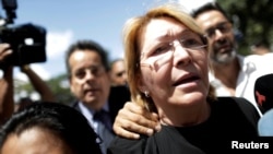 被解职的委内瑞拉总检察长奥特加。（2017年8月5日）