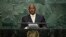 FILE - Uganda's President Yoweri Kaguta Museveni speaks during the 70th session of the United Nations General Assembly at U.N. headquarters, Sept. 28, 2015.