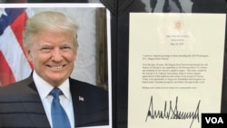 美国总统特朗普2018年5月18日对“第18届华府龙舟赛”发表的贺词 (美国之音锺辰芳拍摄）