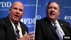 مایک پمپئو و آچ آر مک مستر در دو سخنرانی جداگانه دیدگاه خود را درباره ایران و مسائل خاورمیانه بیان کردند. 