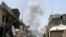 Airstrikes continue to pound IS targets in Mosul as Iraqi forces fight dozens or maybe hundreds of fighters battling from a small swath of Mosul's Old City, their former stronghold on June 30, 2017 in Mosul, Iraq. (H.Murdock/VOA)