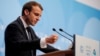 French President Emmanuel Macron speaks during the COP23 U.N. Climate Change Conference in Bonn, Germany, Nov. 15, 2017.