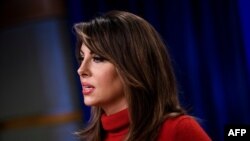 资料照：美国国务院发言人奥特加斯（Morgan Ortagus）。
