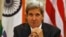 U.S. Secretary of State John Kerry speaks during a joint news conference with India's Foreign Minister Salman Khurshid [not picture], in New Delhi, India, June 24, 2013.