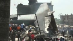 سقوط هواپیمای نظامی اندونزی در یک منطقه مسکونی