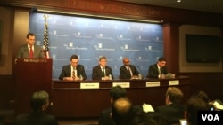 传统基金会举办台湾新南向政策研讨会 (美国之音钟辰芳拍摄)