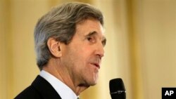 27일 프랑스 파리에서 존 케리 미국 국무장관.