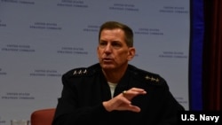 美军战略司令部副司令戴维·克里特中将(VADM David Kriete)2019年7月31日见记者（美国海军照片）