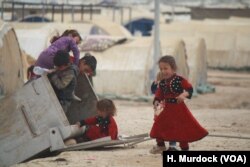 Some Iraqi camps for displaced families are still growing, as the relatives of IS fighters flee vengeance in Ninewa province, Iraq, March 8, 2018.